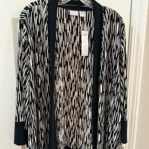 Lovely Black and White Chicos Travelers Jacket - NWT - Size 3 (Large-XLarge)